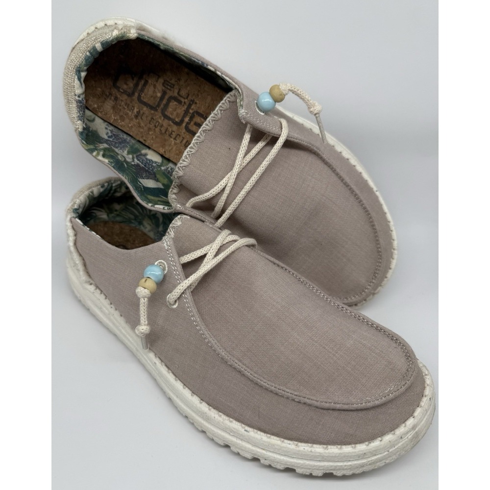 HEYDUDE Wendy Natural (Beige Tan) Rose Women's Size 9 Shoes Boho Neutral